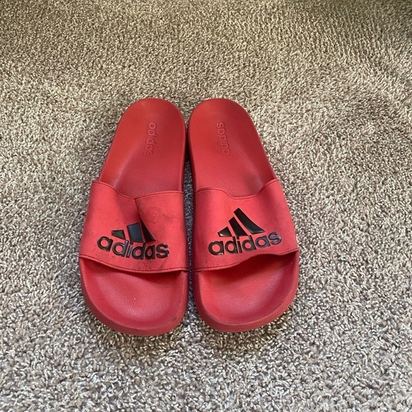 Adidas Red and Black Loafer Slides - Picture 4 of 6
